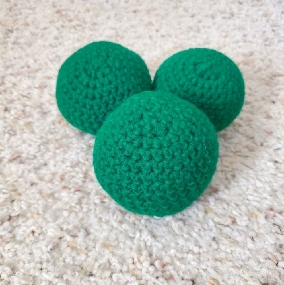 3 squeaky balls. Homemade no pop crochet balls for toddlers, puppy, cats &more.